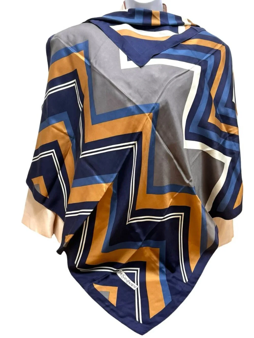 Yves Saint Laurent YSL  Silk Satin Scarf 34